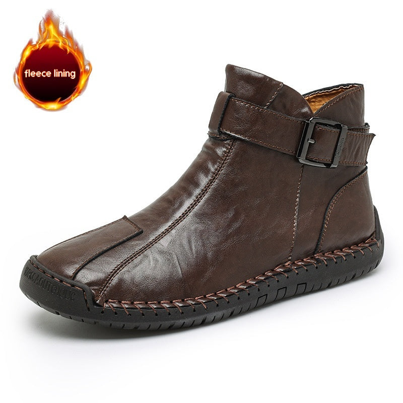 High-Quality Genuine Leather High-Top Men's Boots | Enigma Paris - EnigmaParis