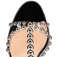 Ladies Metal Studded Large Size BuckleToe Slingback Stiletto Sandals