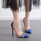 Studded bow high heel shoes