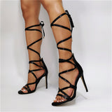 European And American Strappy Roman Stiletto Sandals