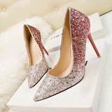 Women's Fashion Pointed Low-cut High Heels - EnigmaParis