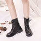Thick Bottom Square Root British Wind Boots