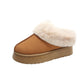 Women's Fur Mouth Short Tube Wrapped Cotton Slippers - EnigmaParis