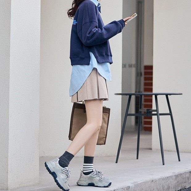Women's Winter Cotton Sports Shoes - Stylish Leisure Thick Soled Footwear.