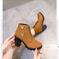 Rubber New Personalized Versatile High Heel Boots.