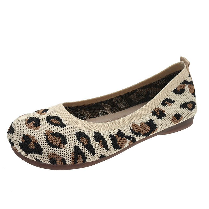 Soft Bottom Pumps Women's Knitted Woven Low-cut Flat Shoes - EnigmaParis