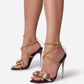 Women's New Square Head Snake Print Sandals