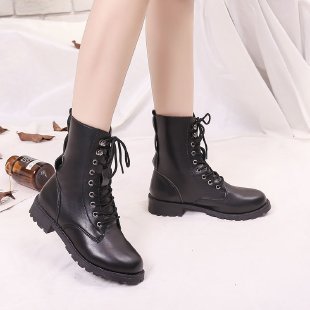 Thick Bottom Square Root British Wind Boots