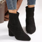 Women's Shoes Pointed Toe Zip High Heel Boots Fashion - EnigmaParis