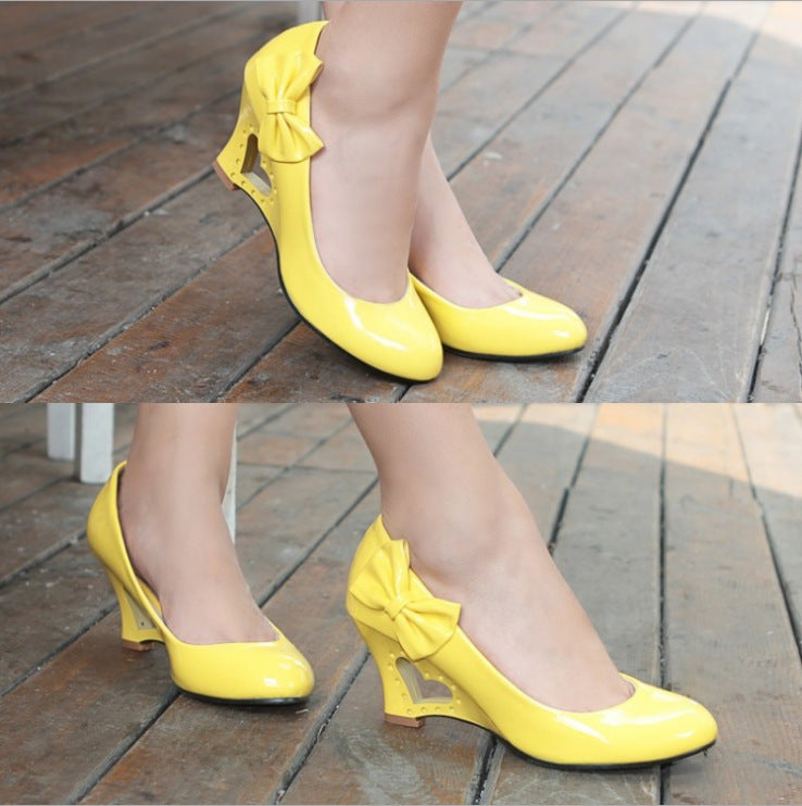 Summer High Heel Low-cut Bow Women's High Heels.