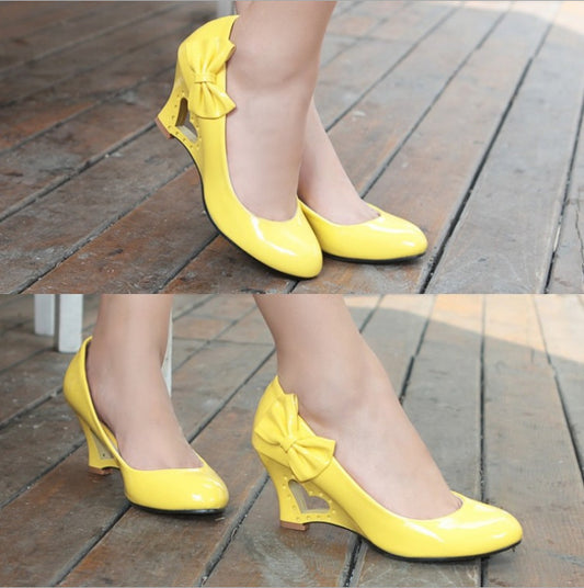 Summer High Heel Low-cut Bow Women's High Heels.