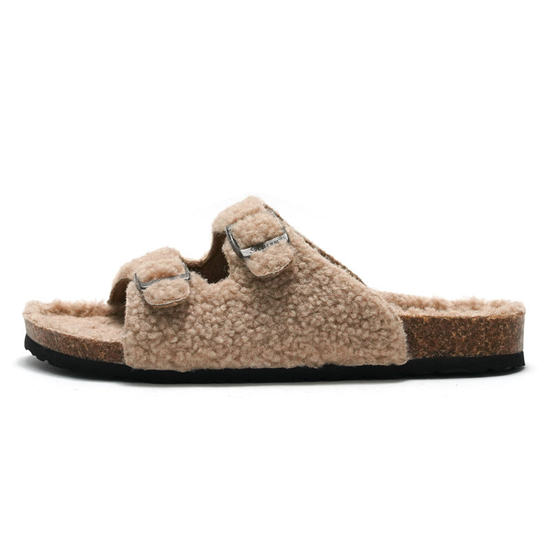 Women's Casual Beach Shoes Warm Buckle Slippers - EnigmaParis