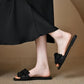 Women'S Stylish Black Strappy Sandals - Elegant Low-Heel, Open-Toe, Slip-On with Floral Accents, Perfect for Summer, Summer Footwear | Floral Accent Sandals | Synthetic Upper, Sandals