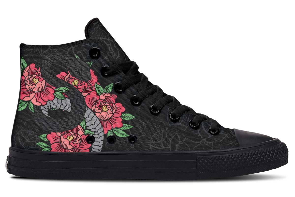 Printed Couple High-top Canvas Shoes