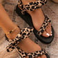Fashion Ladies Velcro Bow Flat Sandals