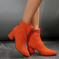 Women's Shoes Pointed Toe Zip High Heel Boots Fashion - EnigmaParis