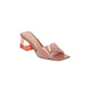 Spring and Summer Women's Fashionable Transparent Crystal High Heels - New Chunky Heel Square Toe Retro Footwear - EnigmaParis