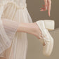 Women's Bow Tie Gentle Style Mary Jane High Heels