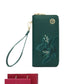 Ladies Gift Ethnic Style Zipper Leather Print Wallet