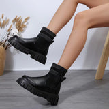 Women's Fashionable Knitted Women's Middle Boots - EnigmaParis