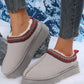 Women's Snow Boots Winter Fleece-lined Warm Slugged Bottom Heel-free Toe Cap Fluffy Cotton Shoes.