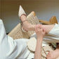 Chic Baotou Fairy Sandals - Fashion Rivets, Summer Flat Patent Leather, Casual Comfort, Green