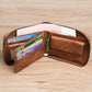 First Layer Cowhide Zipper Card Holder Driver's License Wallet Wallet