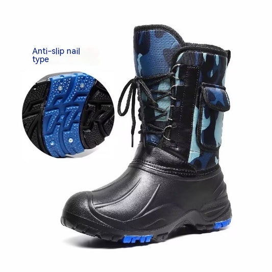Fleece-lined Cotton-padded Warm Keeping Fishing Boots - EnigmaParis