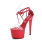 Women's Stiletto Black Platform Sandals