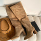 Slimming Chunky Heel High Boots - EnigmaParis