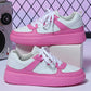 Women's Comfortable Platform Sneakers - Soft Bottom Sports Shoes.