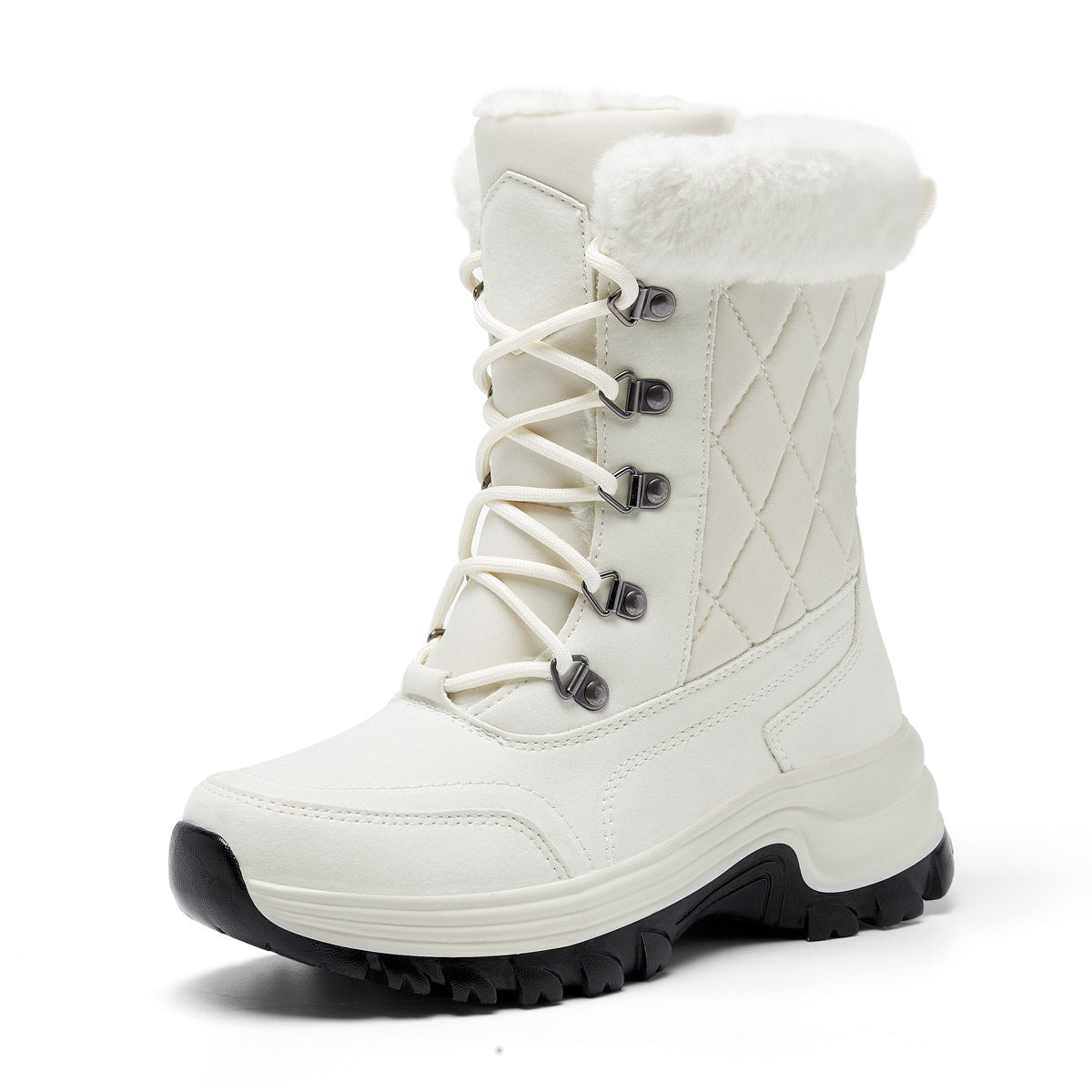 Women's Winter Fashion High-top Warm Fleece-lined Thick And Comfortable Snow Boots - EnigmaParis