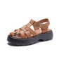 Leather Sandals Women's Summer New Retro Hollow