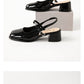 Square Toe High Heel And Fashion Retro Sandals