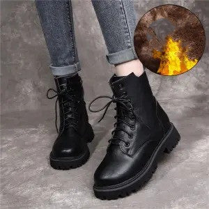 Showy Martin Boots For Women's Trendy Winter Plush - EnigmaParis
