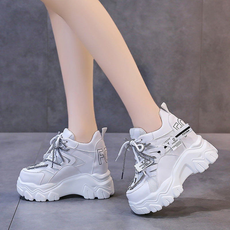 Women's Breathable Mesh Leisure Sports Platform Shoes.