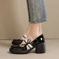 Women's Bow Tie Gentle Style Mary Jane High Heels