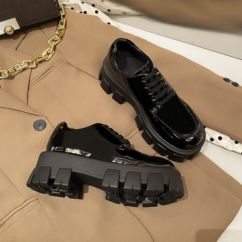 Sweet Cool Platform Shoes Autumn And Winter New Small Leather Shoes - EnigmaParis