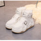 Woolen Cotton Thick Bottom Elevator Shoes Student Sports High Top