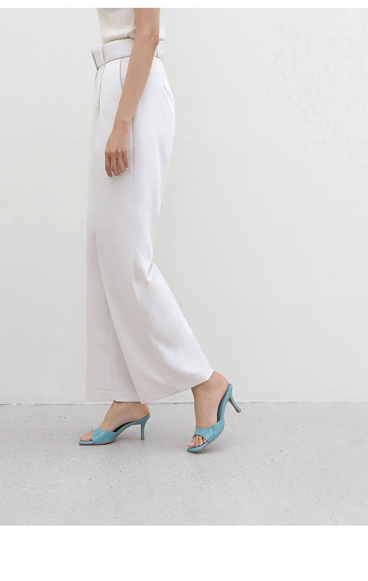 Women’s High Heel Slippers: British Style Stiletto Outer Wear - EnigmaParis