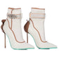 Martin Boots With Small Buds And Thin Heels