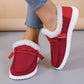Women's Round Head Lace Plus Velvet Warm Shoes - EnigmaParis