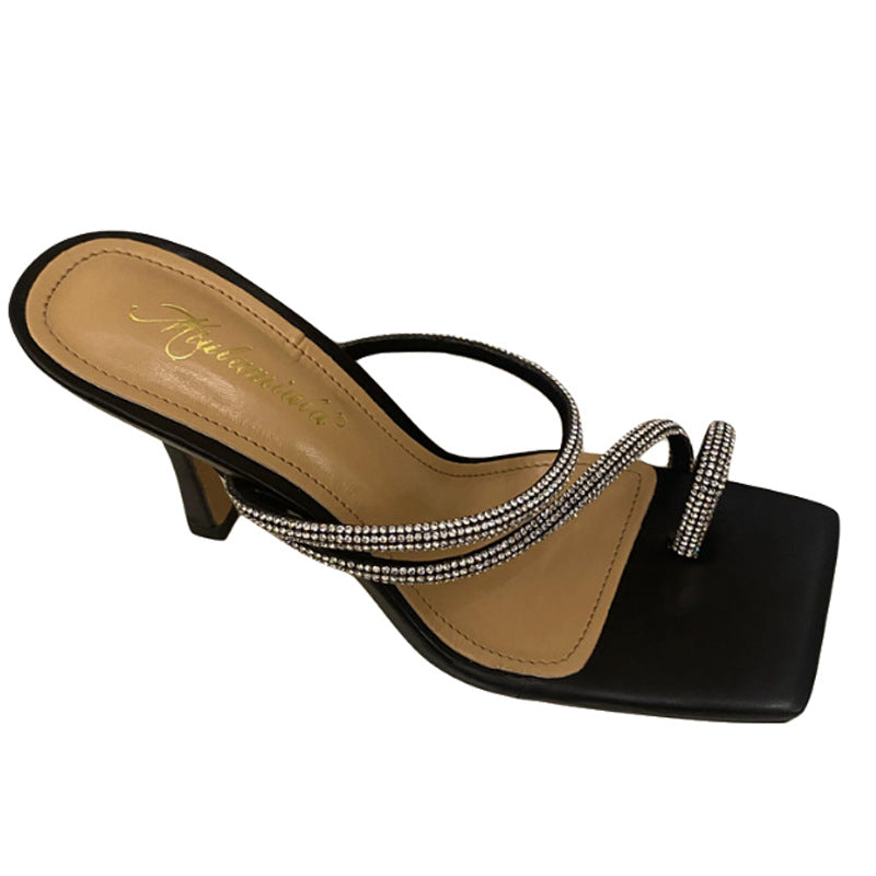 Ladies' New Style Sandals And Slippers With Rhinestone Flip-flops