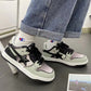 Women's Niche Five-pointed Star Rubber Board Shoes - Stylish Contrast Color Footwear.