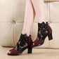 Gauze lace lady's sandals
