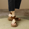 Women's Casual Round Toe Mid Heel Sandals Platform Shoes