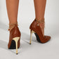 Women's Metal Chain Low-top Stiletto Heels - Elegant Pointed High Heel Shoes.