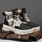 Men's Autumn and Winter Print Boots: High-Top British Style | Enigma Paris - EnigmaParis