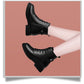 Women's Cotton Shoes Thick Heel Sole British Style Ankle Boots