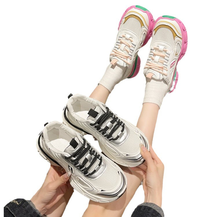 Women's All-Match Mesh Surface Platform Casual Sneakers.